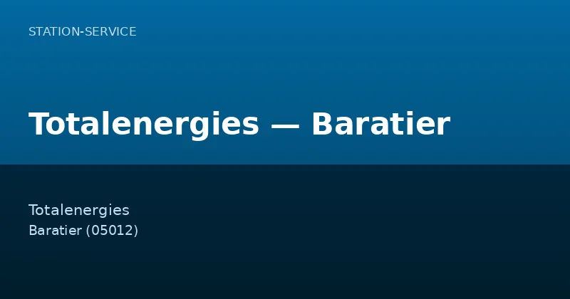 Totalenergies — Baratier