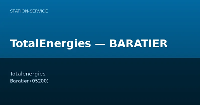 TotalEnergies — BARATIER