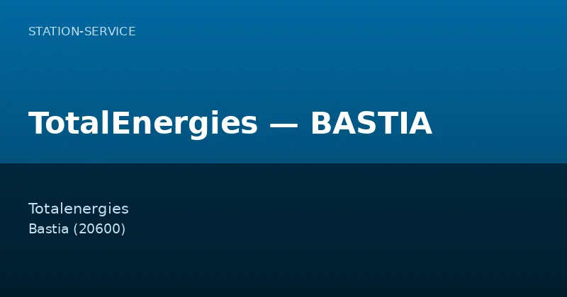TotalEnergies — BASTIA