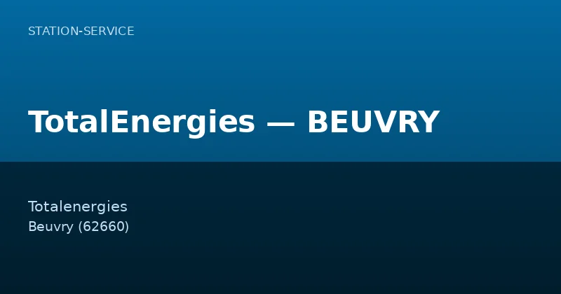 TotalEnergies — BEUVRY