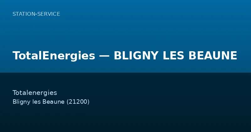 TotalEnergies — BLIGNY LES BEAUNE