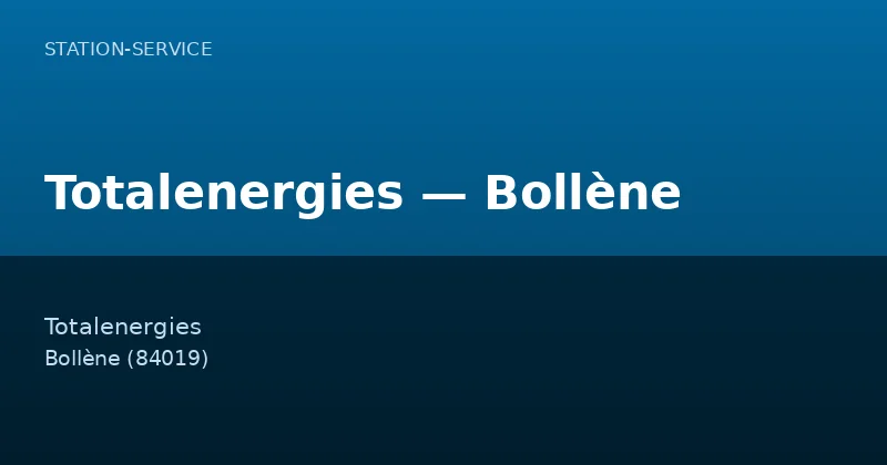 Totalenergies — Bollène