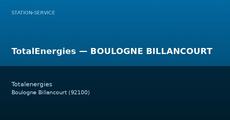 TotalEnergies — BOULOGNE BILLANCOURT