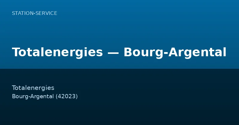 Totalenergies — Bourg-Argental