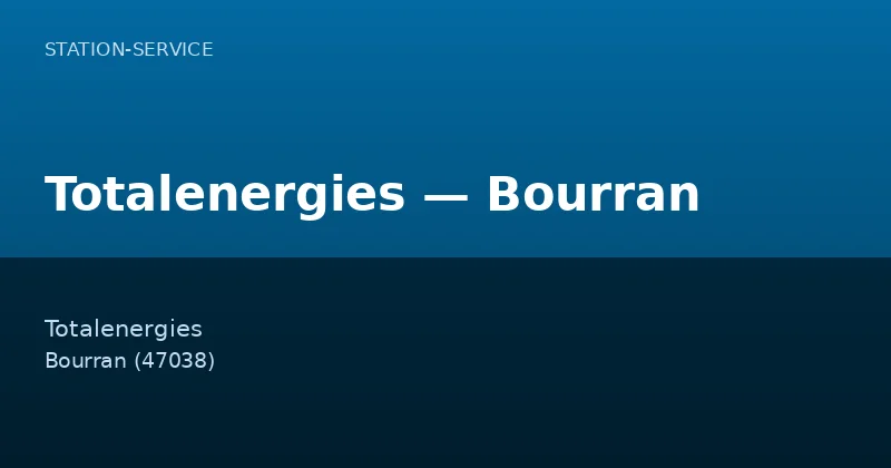 Totalenergies — Bourran