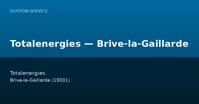 Totalenergies — Brive-la-Gaillarde
