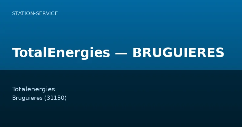 TotalEnergies — BRUGUIERES