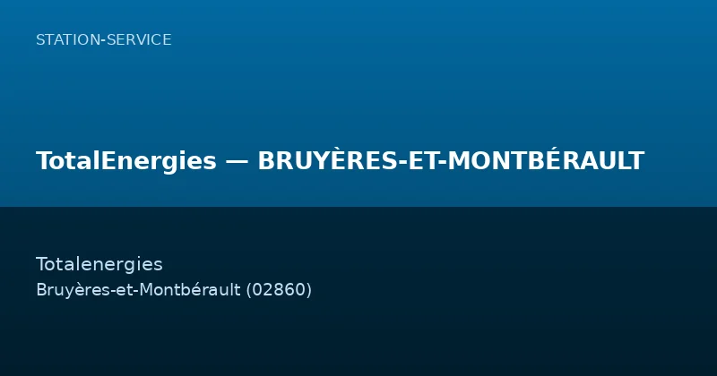 TotalEnergies — BRUYÈRES-ET-MONTBÉRAULT