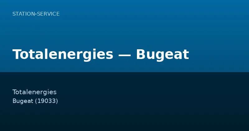 Totalenergies — Bugeat