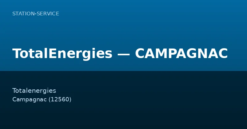 TotalEnergies — CAMPAGNAC