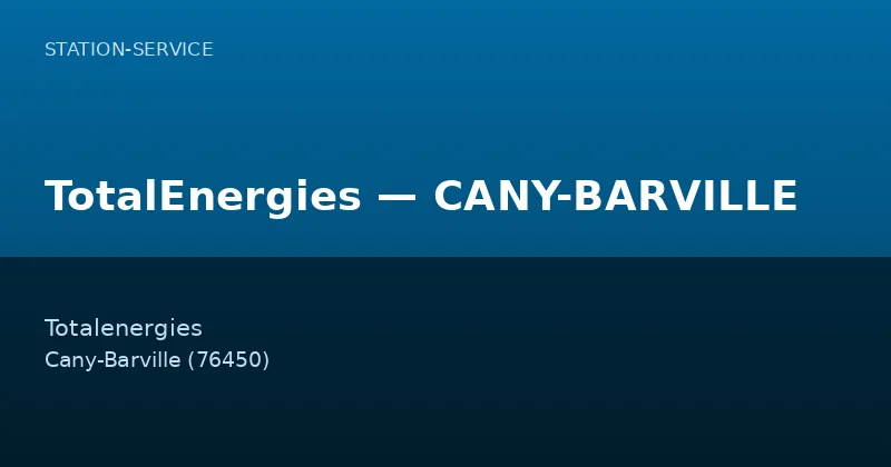 TotalEnergies — CANY-BARVILLE
