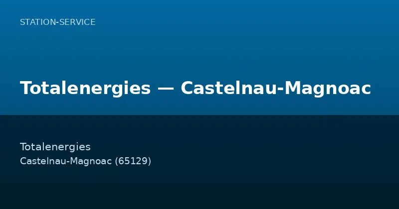 Totalenergies — Castelnau-Magnoac
