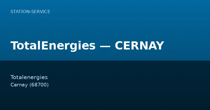 TotalEnergies — CERNAY