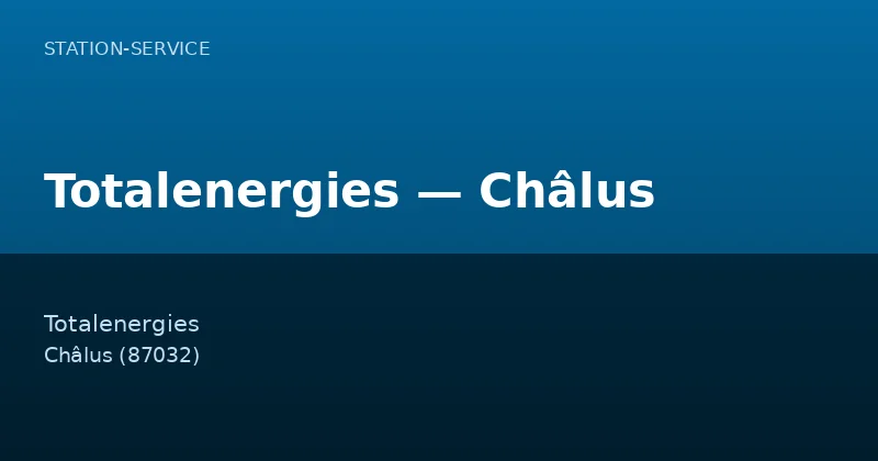 Totalenergies — Châlus