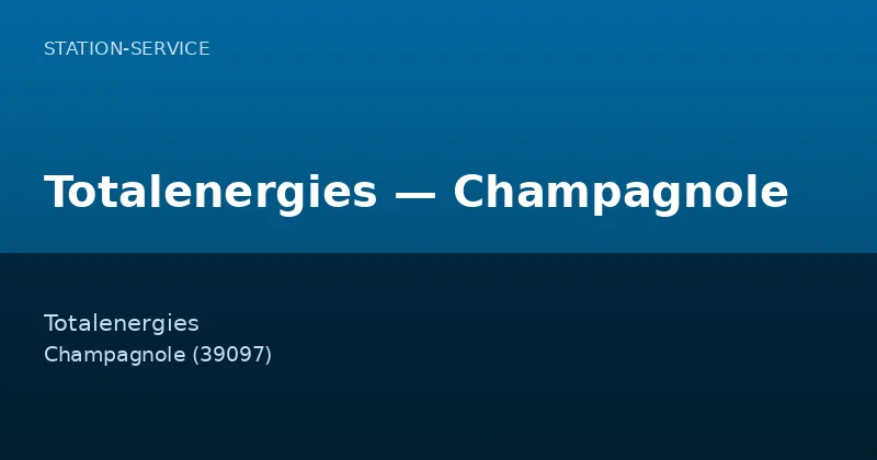 Totalenergies — Champagnole