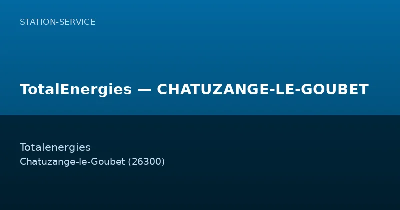 TotalEnergies — CHATUZANGE-LE-GOUBET