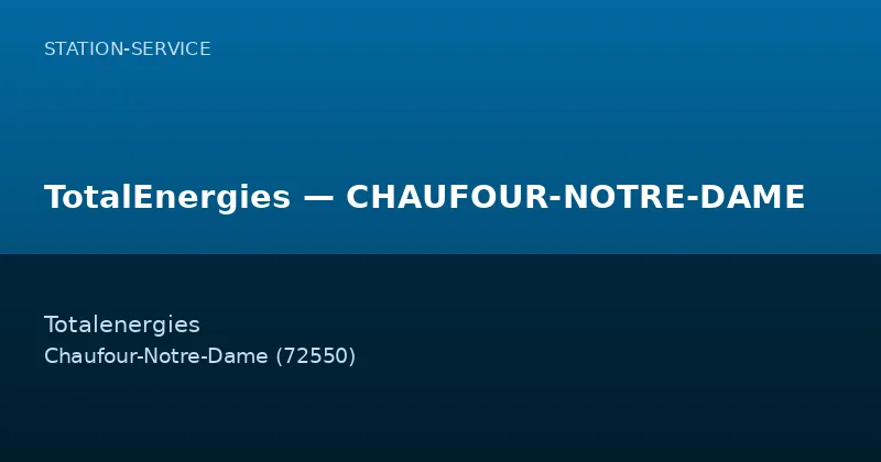 TotalEnergies — CHAUFOUR-NOTRE-DAME