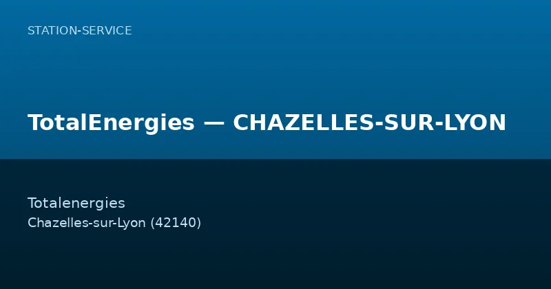 TotalEnergies — CHAZELLES-SUR-LYON