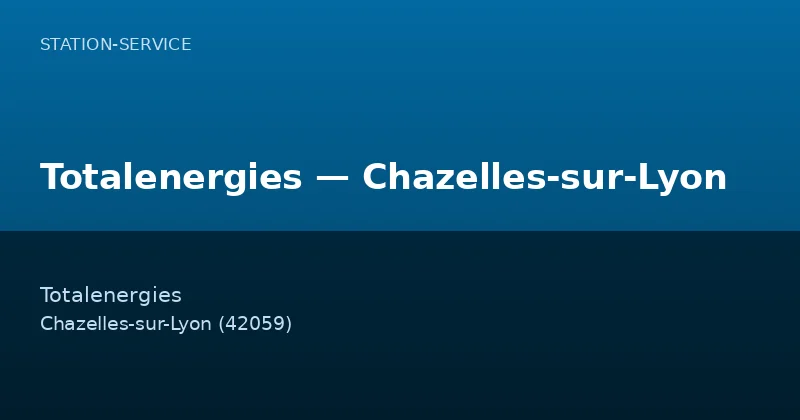 Totalenergies — Chazelles-sur-Lyon