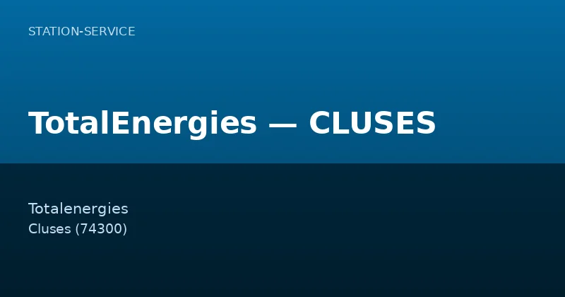 TotalEnergies — CLUSES