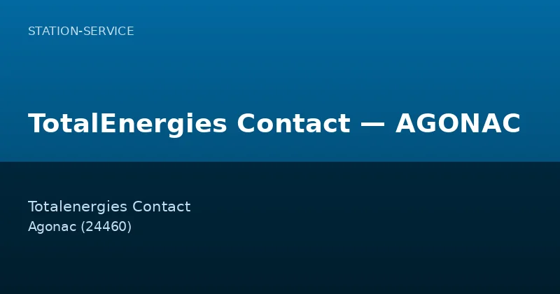 TotalEnergies Contact — AGONAC