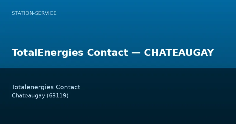 TotalEnergies Contact — CHATEAUGAY