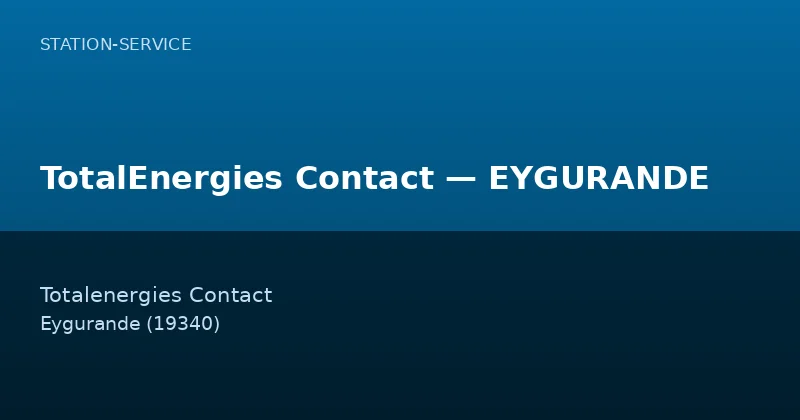 TotalEnergies Contact — EYGURANDE