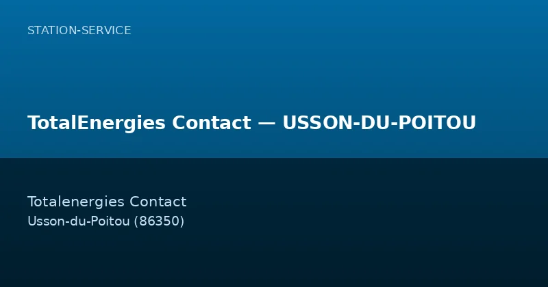 TotalEnergies Contact — USSON-DU-POITOU