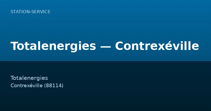 Totalenergies — Contrexéville