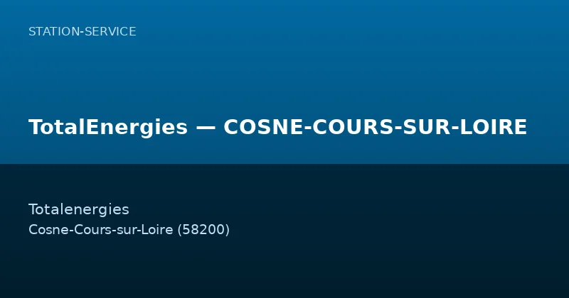 TotalEnergies — COSNE-COURS-SUR-LOIRE