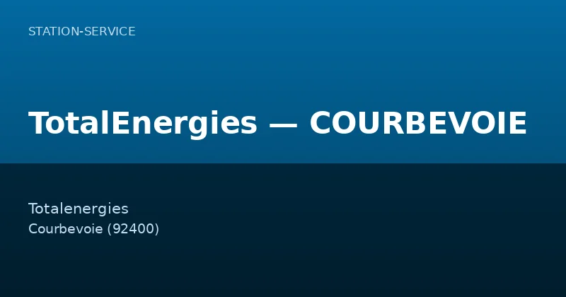 TotalEnergies — COURBEVOIE