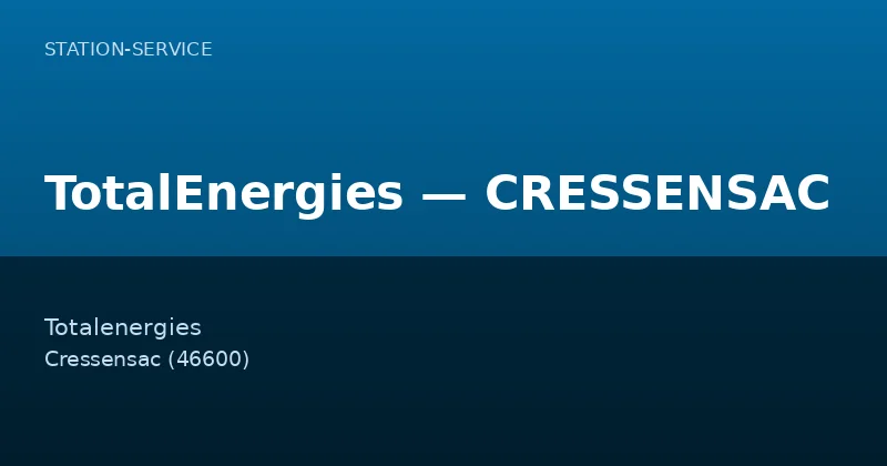 TotalEnergies — CRESSENSAC