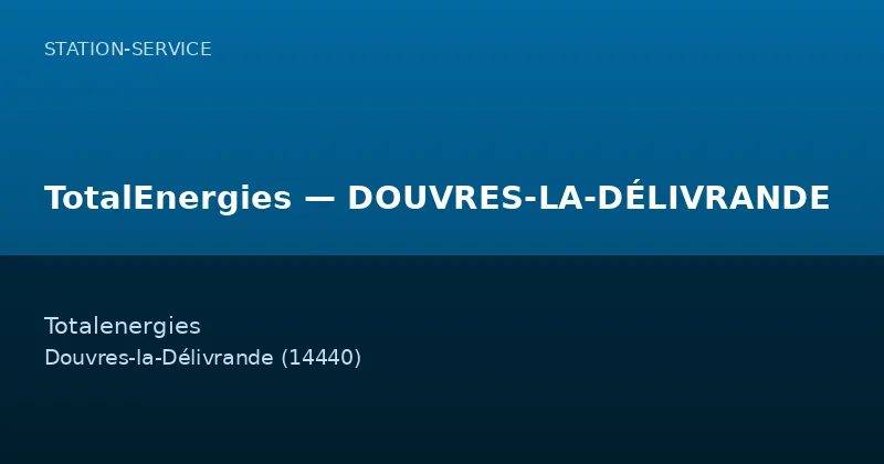 TotalEnergies — DOUVRES-LA-DÉLIVRANDE