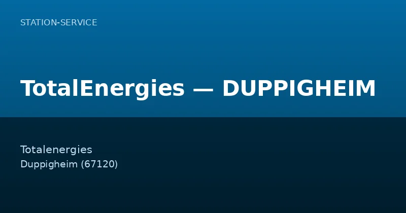 TotalEnergies — DUPPIGHEIM