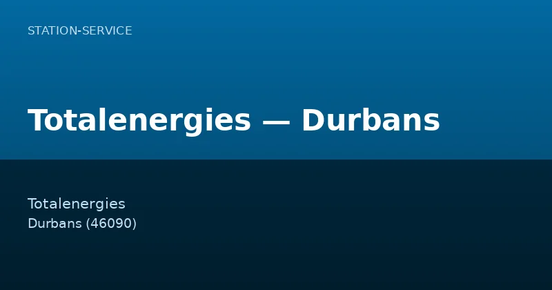 Totalenergies — Durbans