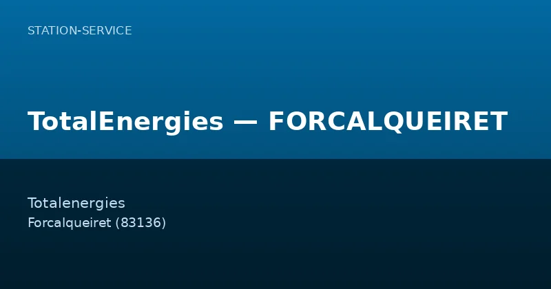 TotalEnergies — FORCALQUEIRET