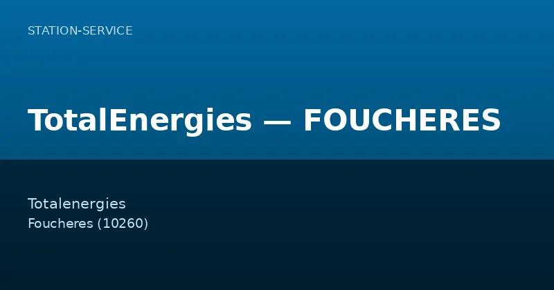 TotalEnergies — FOUCHERES