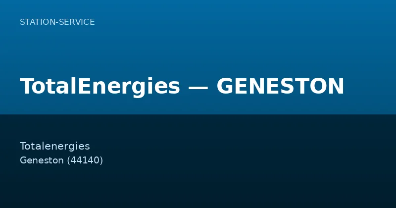TotalEnergies — GENESTON