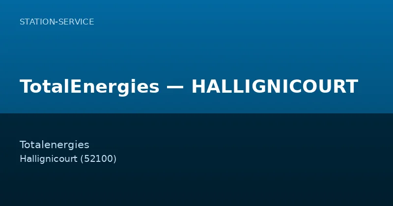 TotalEnergies — HALLIGNICOURT