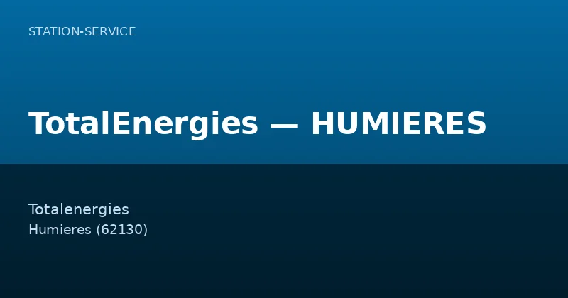 TotalEnergies — HUMIERES