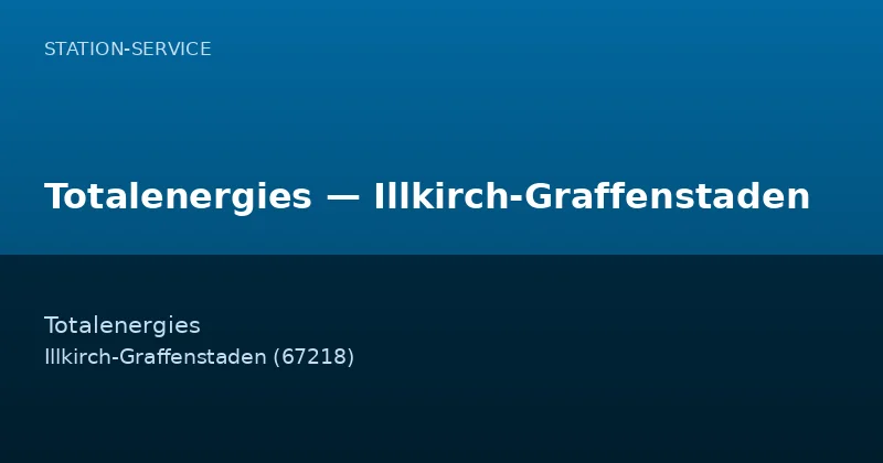 Totalenergies — Illkirch-Graffenstaden