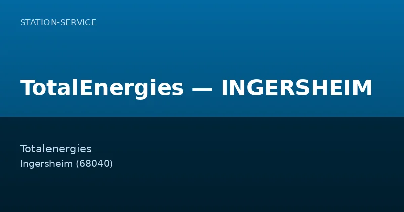 TotalEnergies — INGERSHEIM