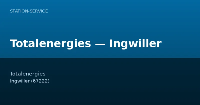 Totalenergies — Ingwiller