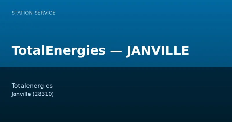 TotalEnergies — JANVILLE