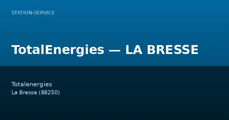 TotalEnergies — LA BRESSE