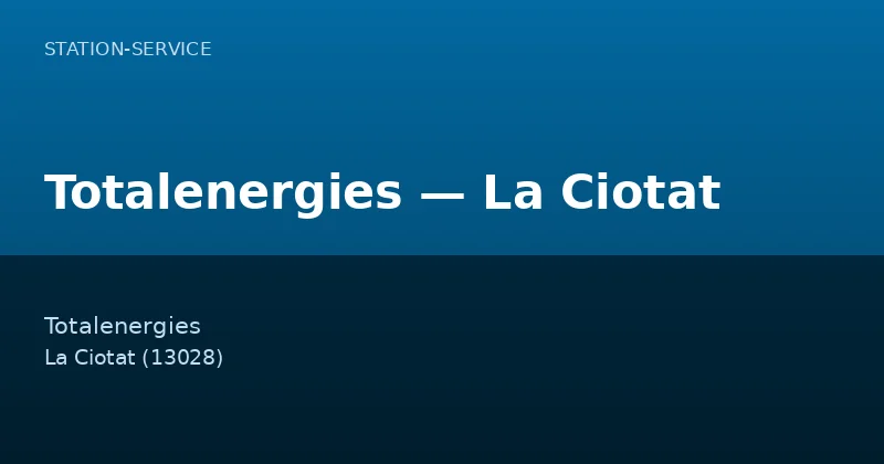 Totalenergies — La Ciotat