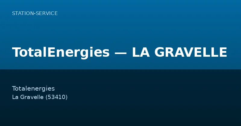 TotalEnergies — LA GRAVELLE