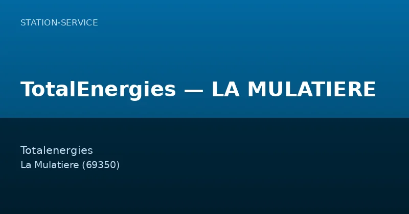 TotalEnergies — LA MULATIERE