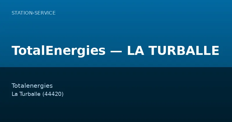TotalEnergies — LA TURBALLE