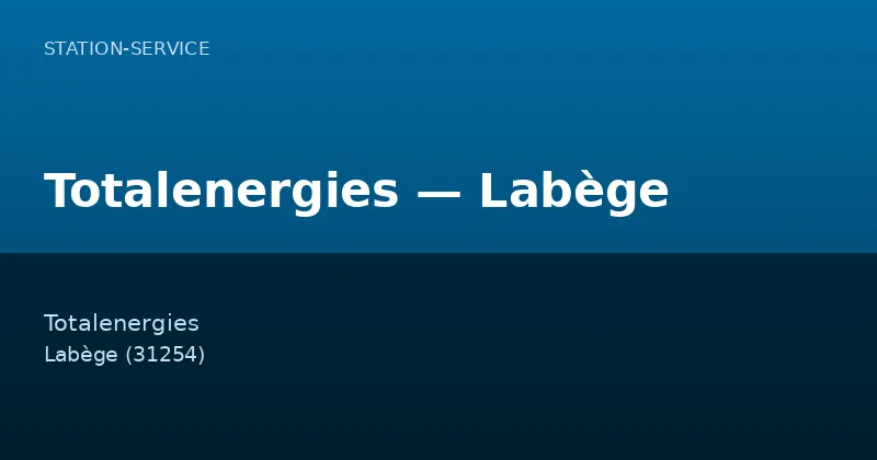 Totalenergies — Labège
